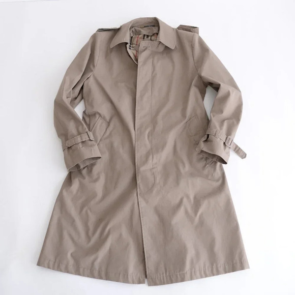 Tip Top Vintage Beige Trench Coat Henley Edition w/  Plaid Liner ~Beige ~Size 40 - Picture 14 of 14